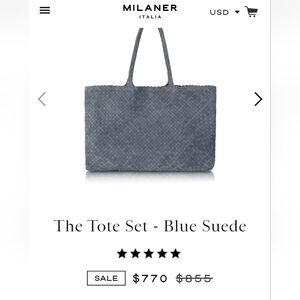Milaner Italia - The Classic Elena Woven Handbag Suede Leather!
